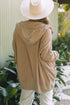 Thermal Waffle Knit Full Zipper Hooded Jacket
